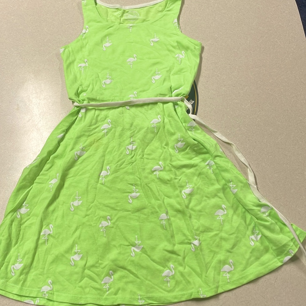 Green Flamingo Sundress